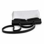 Structured Canvas Shoulder Bag with Leather Trim: Herbag 31cm Saddle-Inspired Canvas Body with Leather Handle and Shoulder Strap