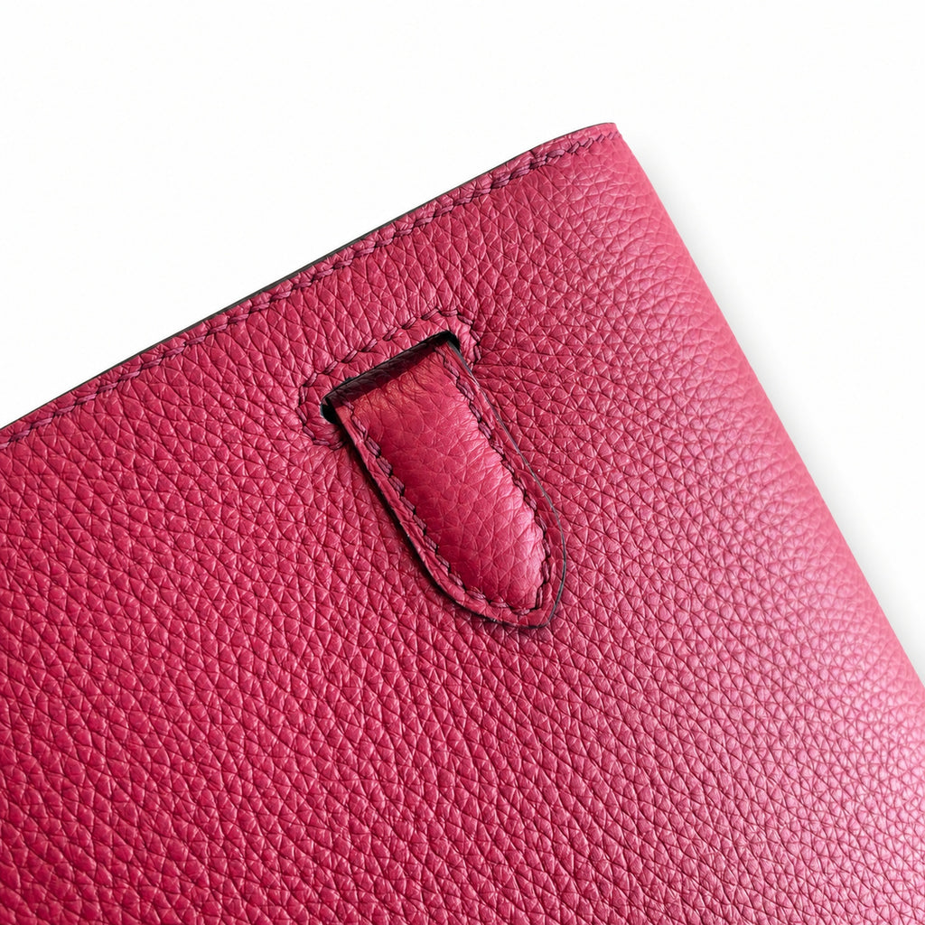 Kelly Depeches 25cm Togo Leather with Shoulder Strap — Convertible Clutch
