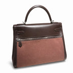 New limited edition 32Kelly Lakis BOX patchwork, ebony color Silver Buckle. The old money style series is low-key and noble. It exudes an elegant — Refined Lakis Carry Design