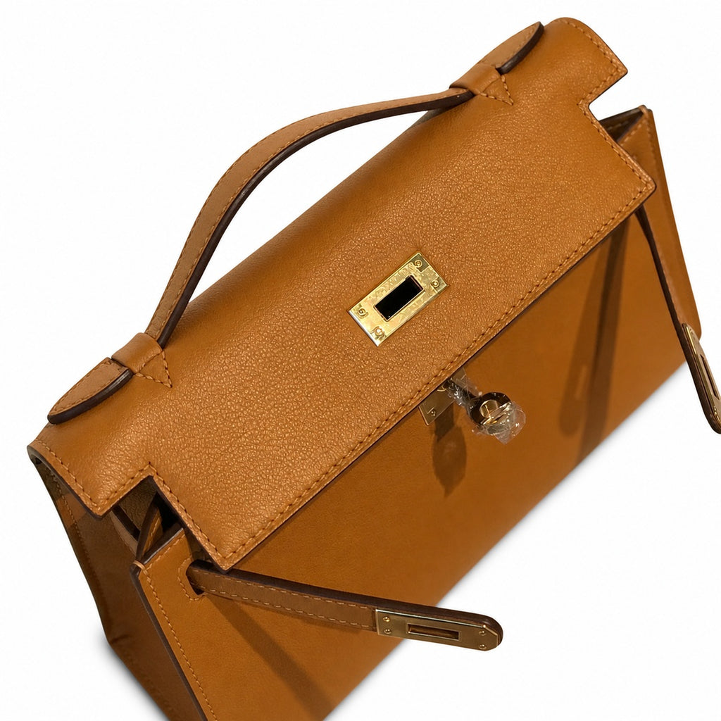 Mini Kelly Generation Sesame Swift Leather 22cm Handmade — Streamlined Mini Handbag