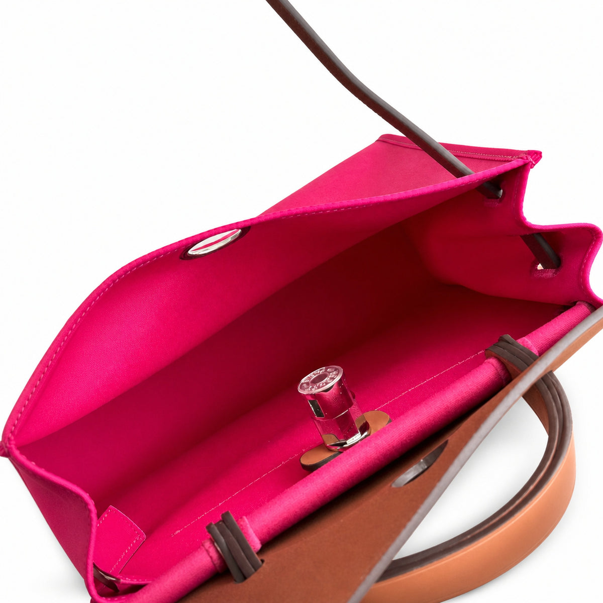 Timeless Saddle-Influenced Bag: Herbag 31cm Saddle-Inspired Canvas Body with Leather Handle and Shoulder Strap