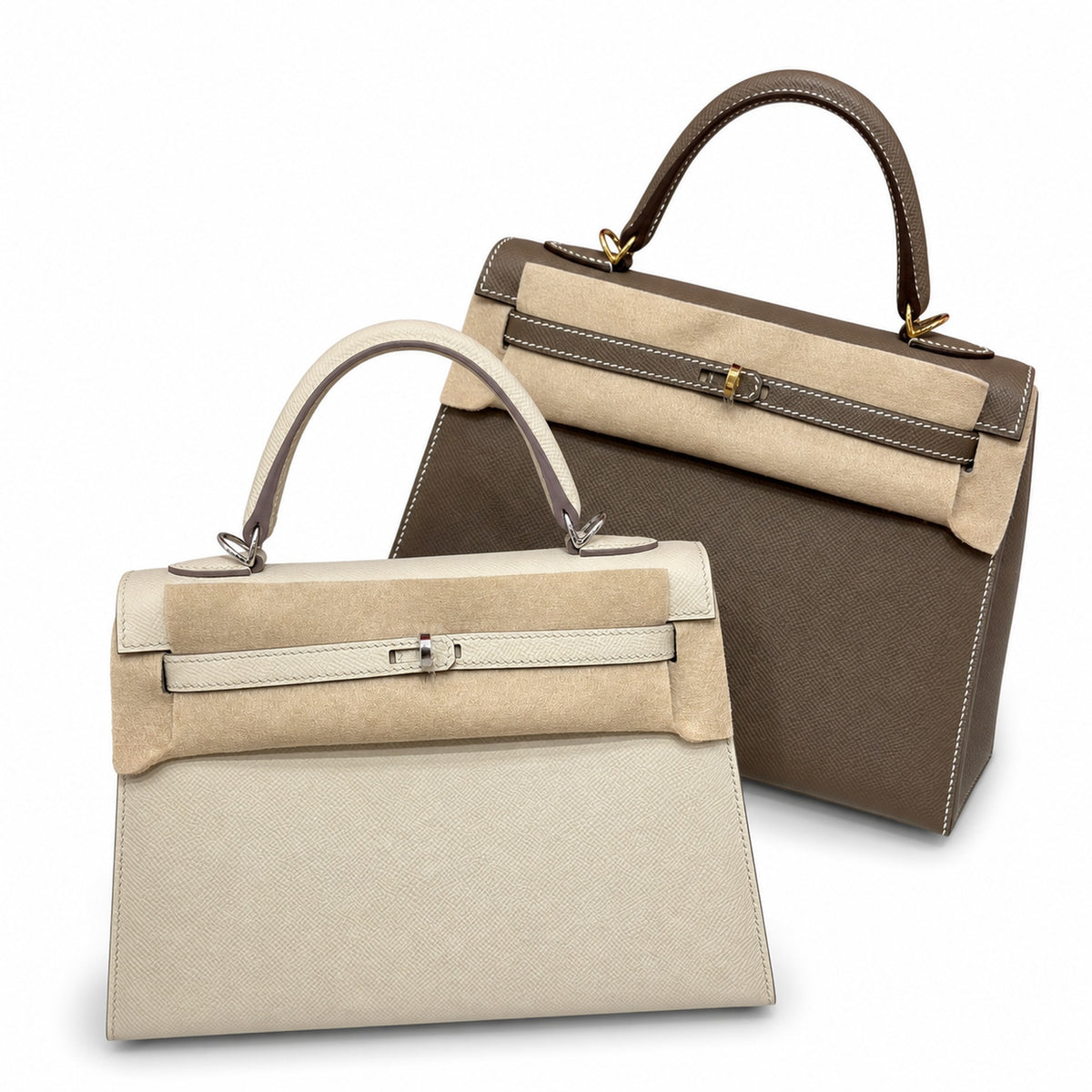 Kelly 25, imported Epsom, four diamond colors — Refined Top-Handle Bag