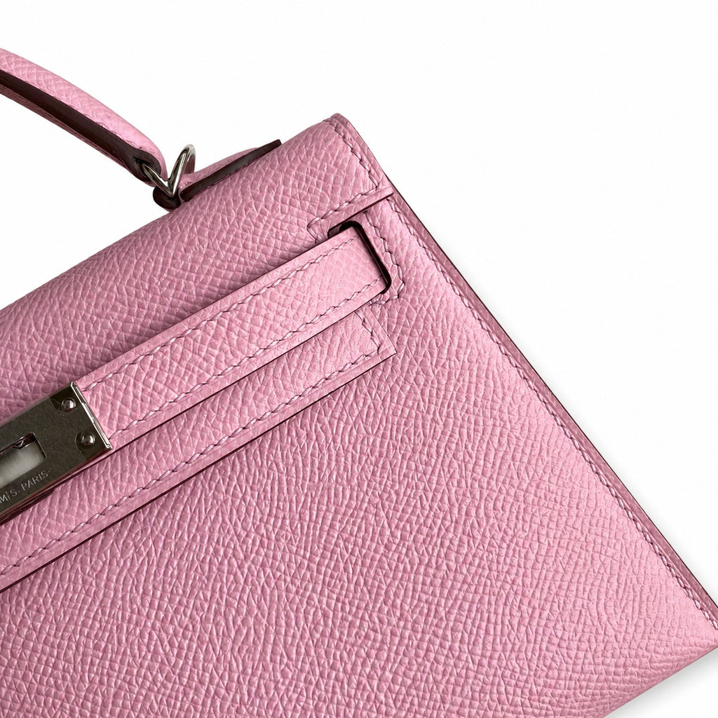 Mini Kelly II 19cm Epsom Leather, mallow purple, Silver Buckle — Versatile Mini Carry Design