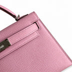 Mini Kelly II 19cm Epsom Leather, mallow purple, Silver Buckle — Versatile Mini Carry Design