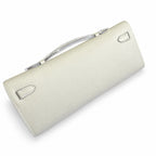 Kelly Cut 31 Clutch Epsom Leather Milkshake White — Sophisticated Evening Clutch