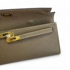 Kelly Cut 31 handbag Epsom Leather Elephant Gray — Refined Flat Clutch
