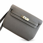 Slim Hand-Carry Design: Kelly Depeches 25cm Epsom Leather with Shoulder Strap