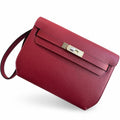 Kelly Depeches 25cm Epsom Leather with Shoulder Strap — Sophisticated Compact Carry