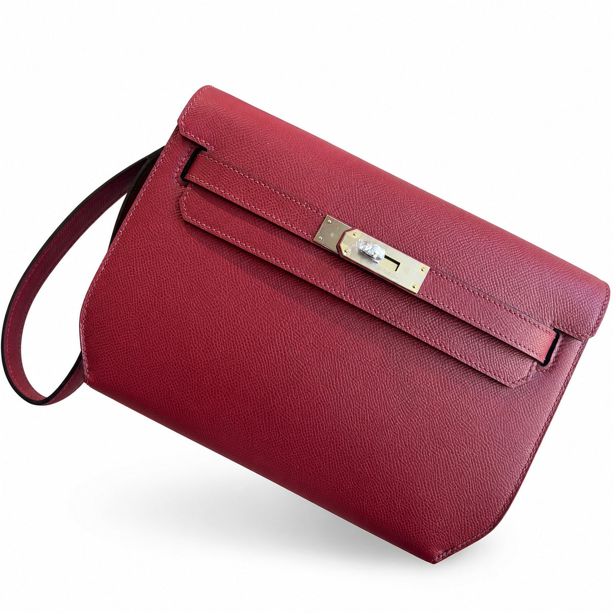Kelly Depeches 25cm Epsom Leather with Shoulder Strap — Sophisticated Compact Carry