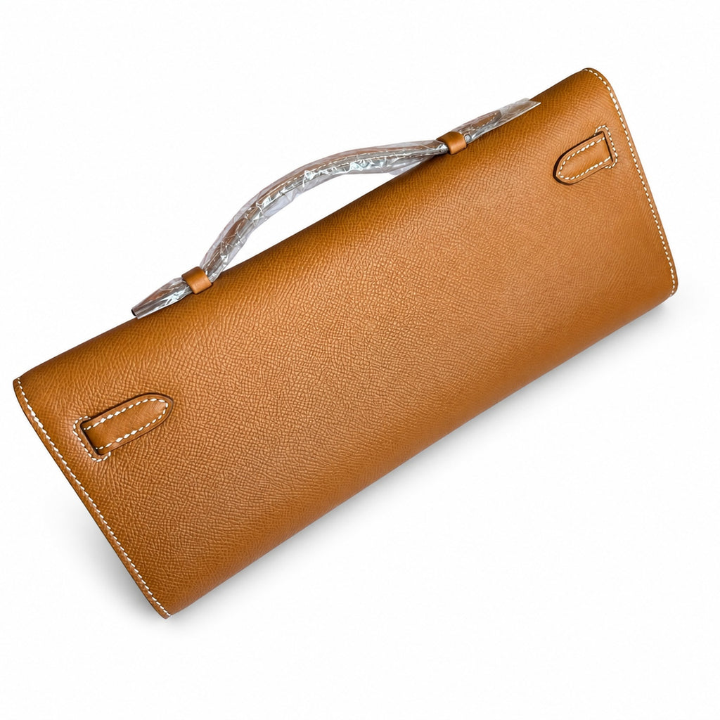 Kelly Cut 31 handbag Epsom Leather Gold color — Elegant Hand-Carry Clutch