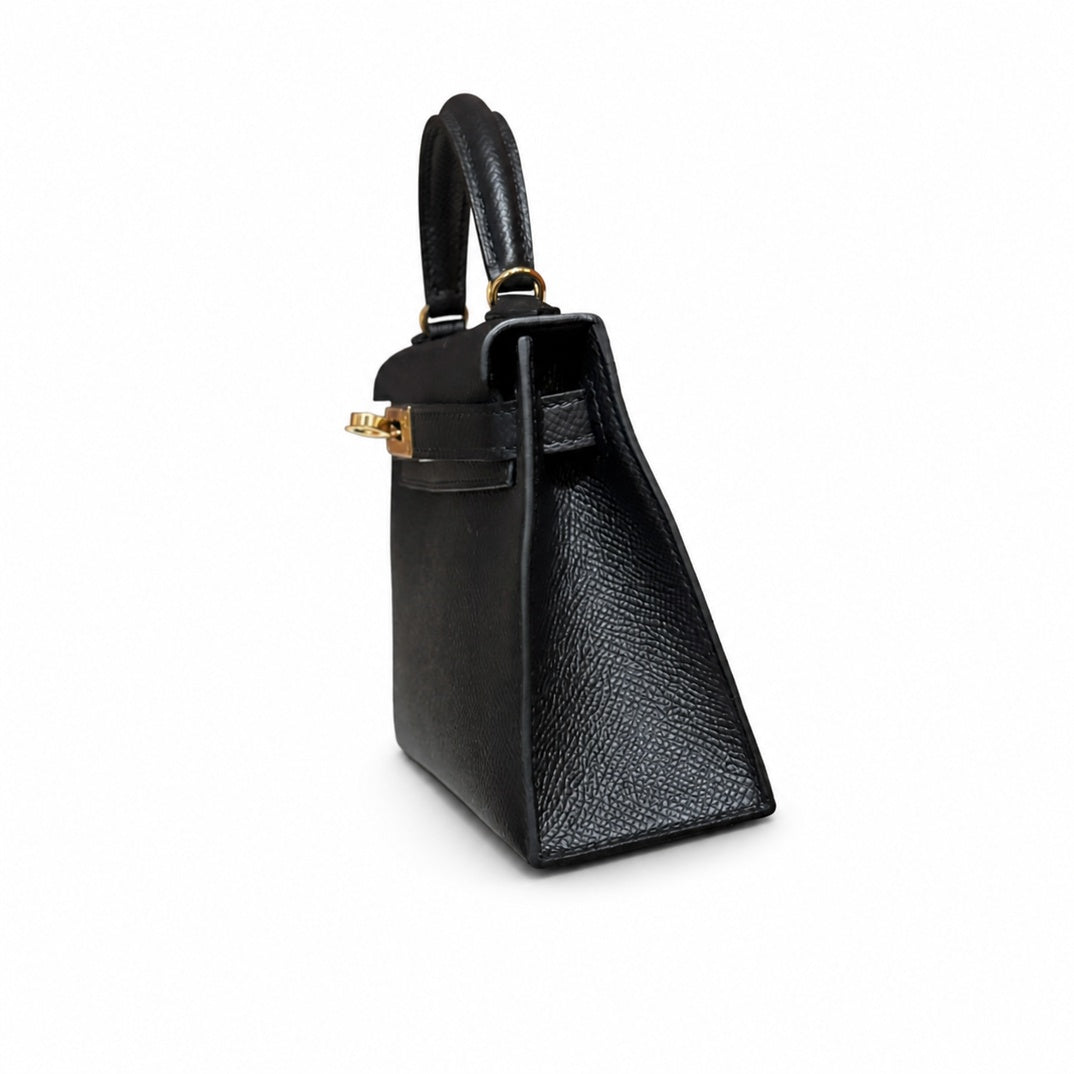 Mini Kelly II 5.5cm Epsom Leather with Gold Buckle — Distinctive Petite Bag