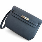 Kelly Depeches 25cm Epsom Leather with Shoulder Strap — Distinctive Clutch Silhouette