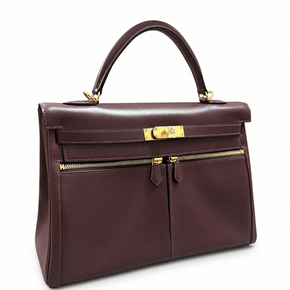 BOX Kelly lakis 35 handtailor — Polished Structured Bag