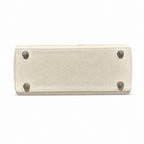 Kelly Graffiti 25cm in Nata Epsom Leather with Silver Buckle Handmade — Distinctive Hand-Carry Bag