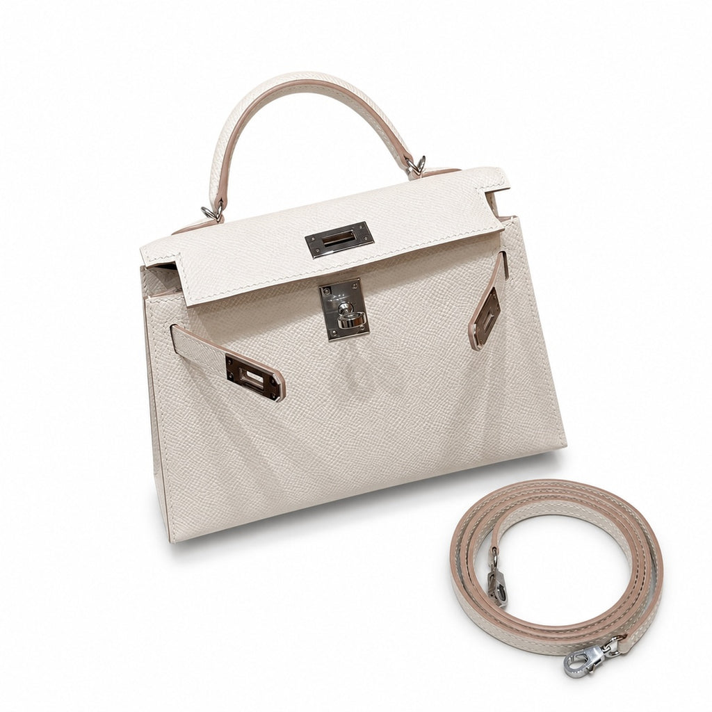 Mini Kelly II 5.5cm Epsom Leather with Silver Buckle — Versatile Mini Carry Design