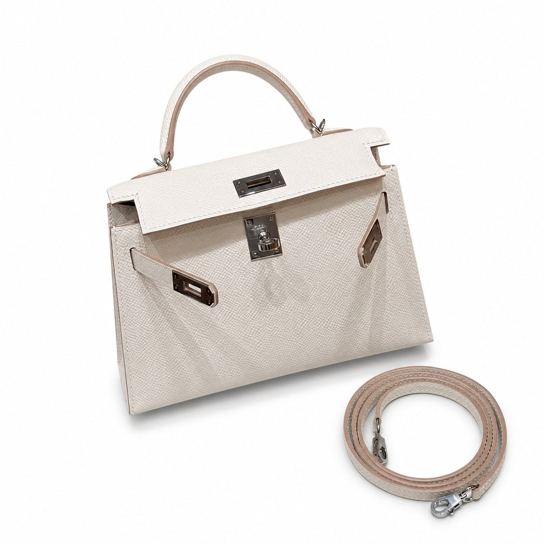 Mini Kelly II 5.5cm Epsom Leather with Silver Buckle — Versatile Mini Carry Design
