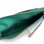 Kelly Cut 31 Clutch Epsom Leather Malachite Green — Distinctive Slim Carry Style