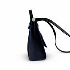 Canvas-and-Leather Top-Handle Style: Herbag 31cm Saddle-Inspired Canvas Body with Leather Handle and Shoulder Strap