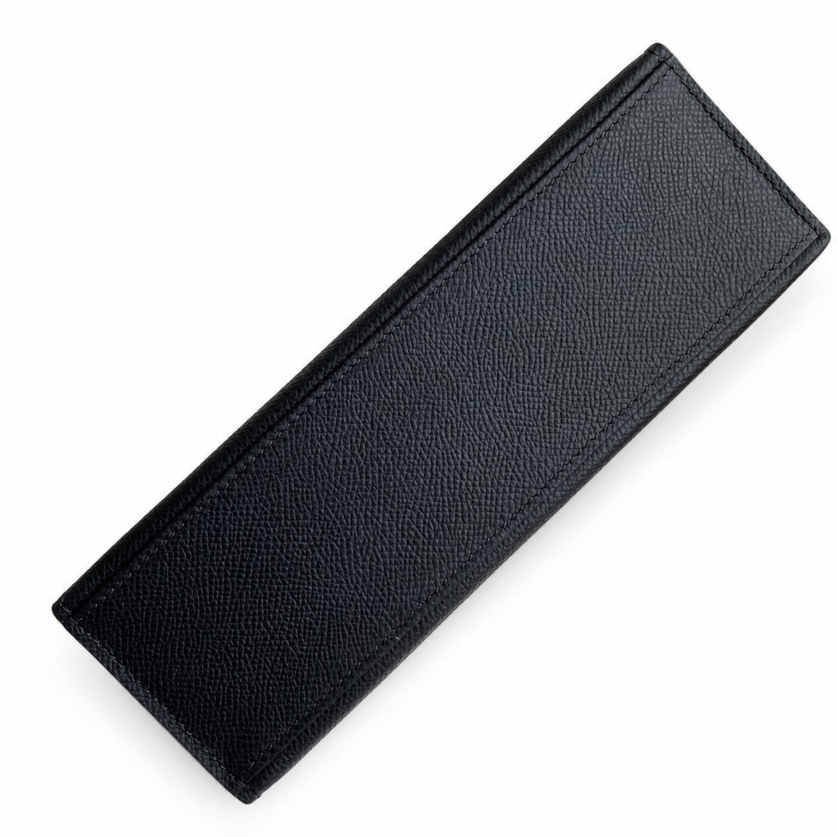 Kelly 22cm in Black Epsom Leather with Silver Buckle Handmade — Sophisticated Carry Design
