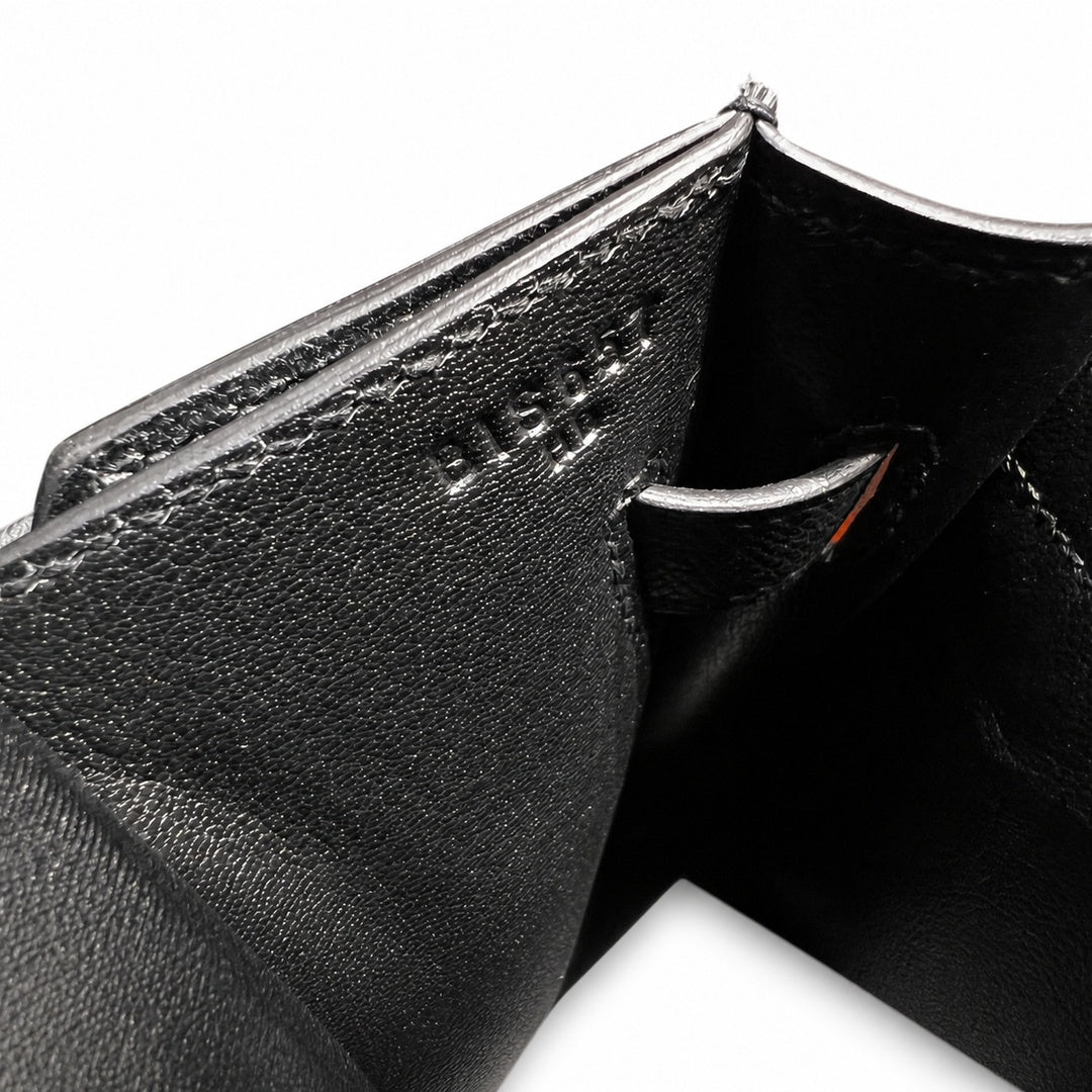 Kelly Depeches clutch, Epsom Leather 89 Noir Black — Refined Shoulder-Strap Clutch