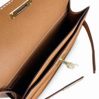 Kelly depeches25 Golden Brown Epsom Gold Buckle handmade men's — Sophisticated Compact Carry