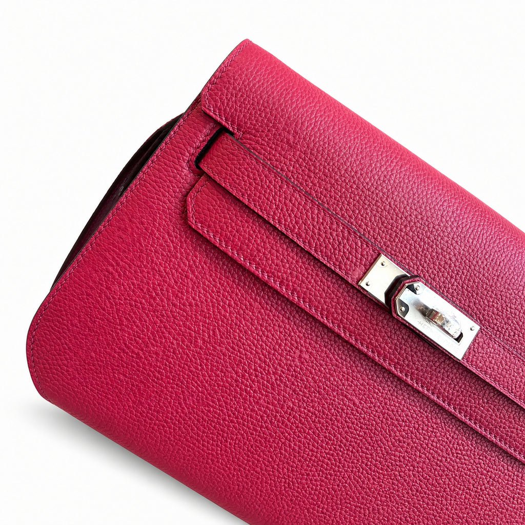 Kelly Depeches 25cm Togo Leather with Shoulder Strap — Convertible Clutch