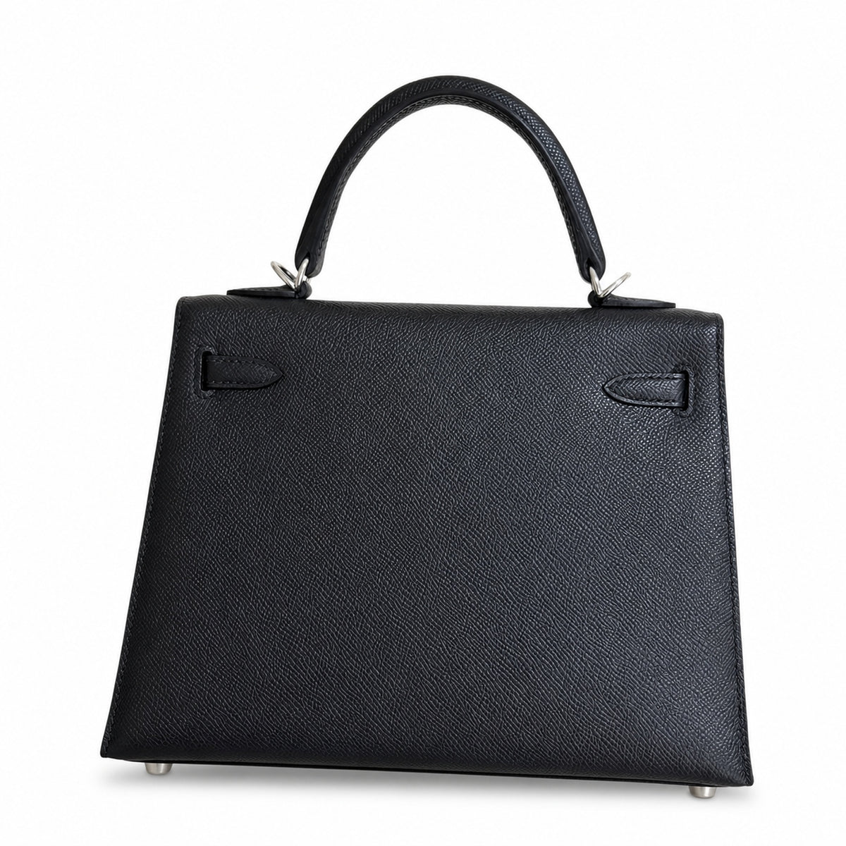 Black, Gold and Silver Buckle, Kelly 25, imported Epsom — Classic Hand-Carry Silhouette