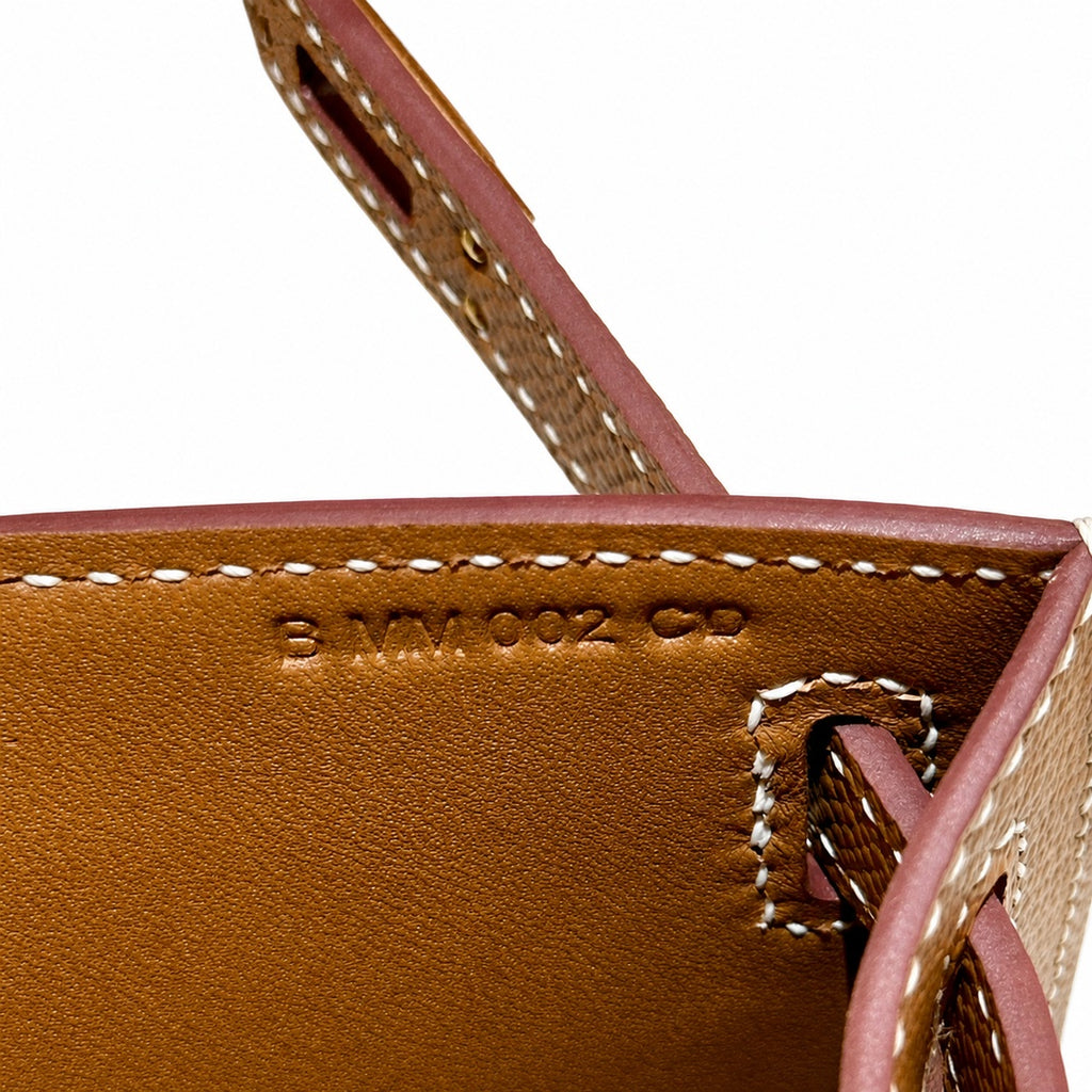 Mini Kelly 22cm in Gold Epsom Leather with Gold Buckle — Refined Mini Handbag