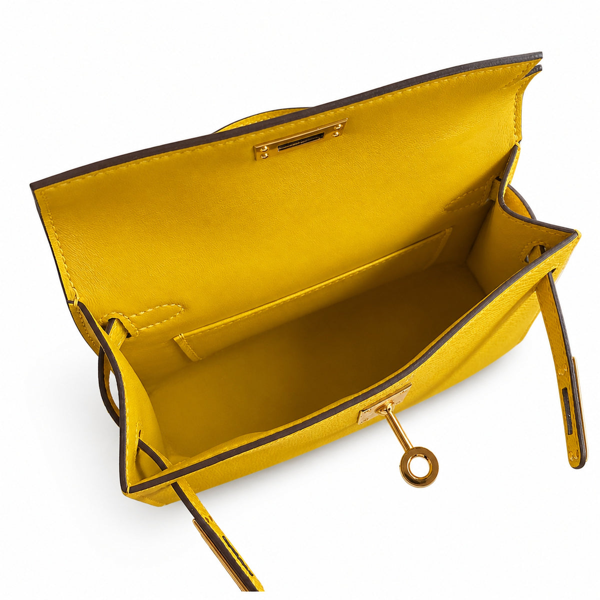 handmade Mini Kelly II 19cm imported Epsom Leather Naples Gold Buckle — Versatile Mini Carry Design