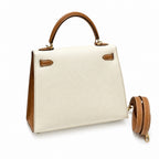 Kelly 25cm color-blocked Epsom Leather, classic leather and color matching — Sophisticated Carry Design