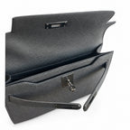 Kelly Depeches 25cm Epsom Leather with Shoulder Strap — Elegant Crossbody-Ready Clutch