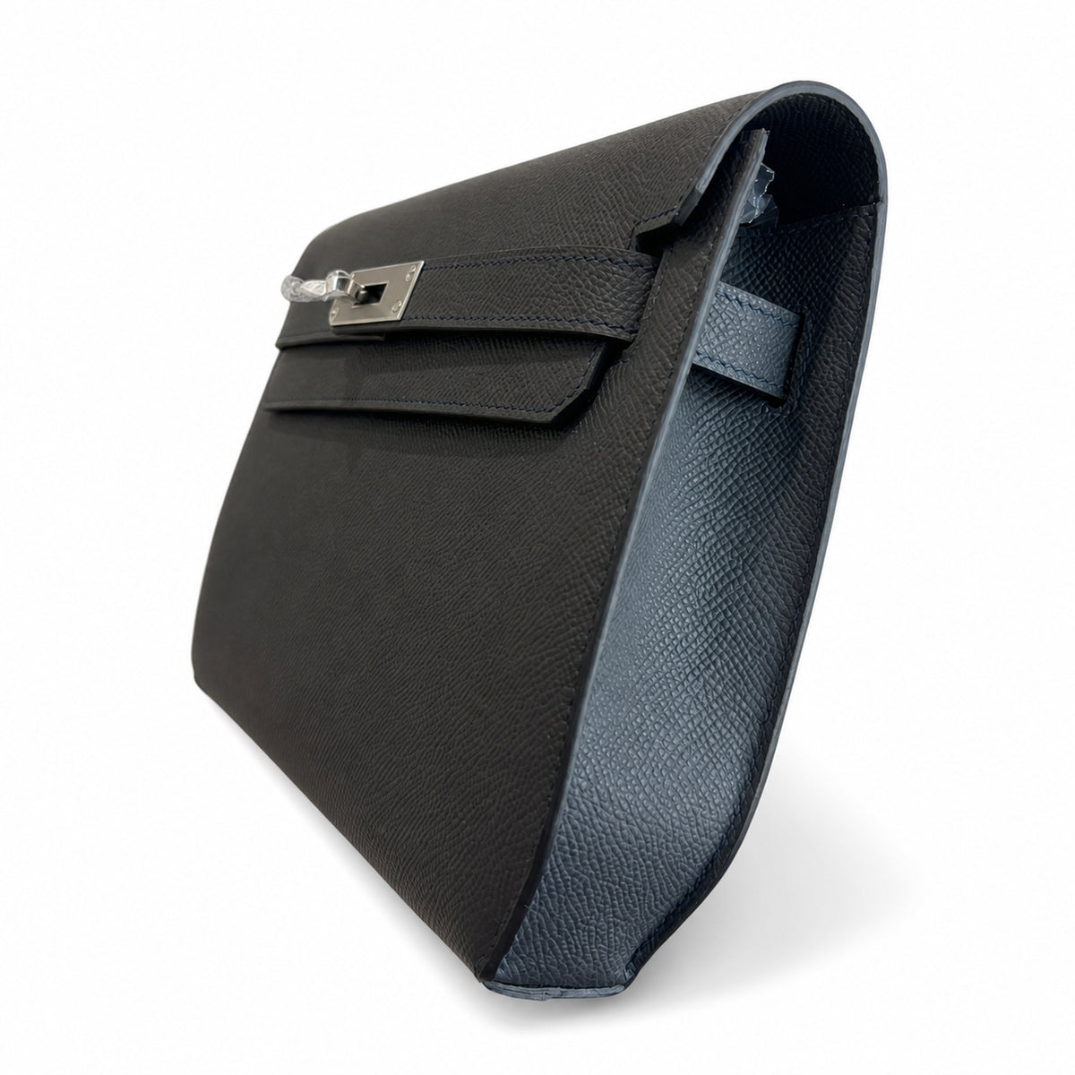 Kelly Depeches 25cm Epsom Leather with Shoulder Strap — Distinctive Clutch Silhouette