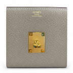 Kelly Messenger messenger bag for men and women, Elephant Gray Gold Buckle, imported leather, all-steel hand-waxed thread, the highest — Classic Hand-Carry Silhouette