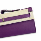 Kelly Cut 31 Clutch Epsom Leather Anemone Purple — Polished Compact Clutch