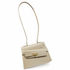 Double-sided Kelly DESORDRE original Epsom Leather etoupe gray Elephant Gray order — Polished Two-Sided Top-Handle Bag