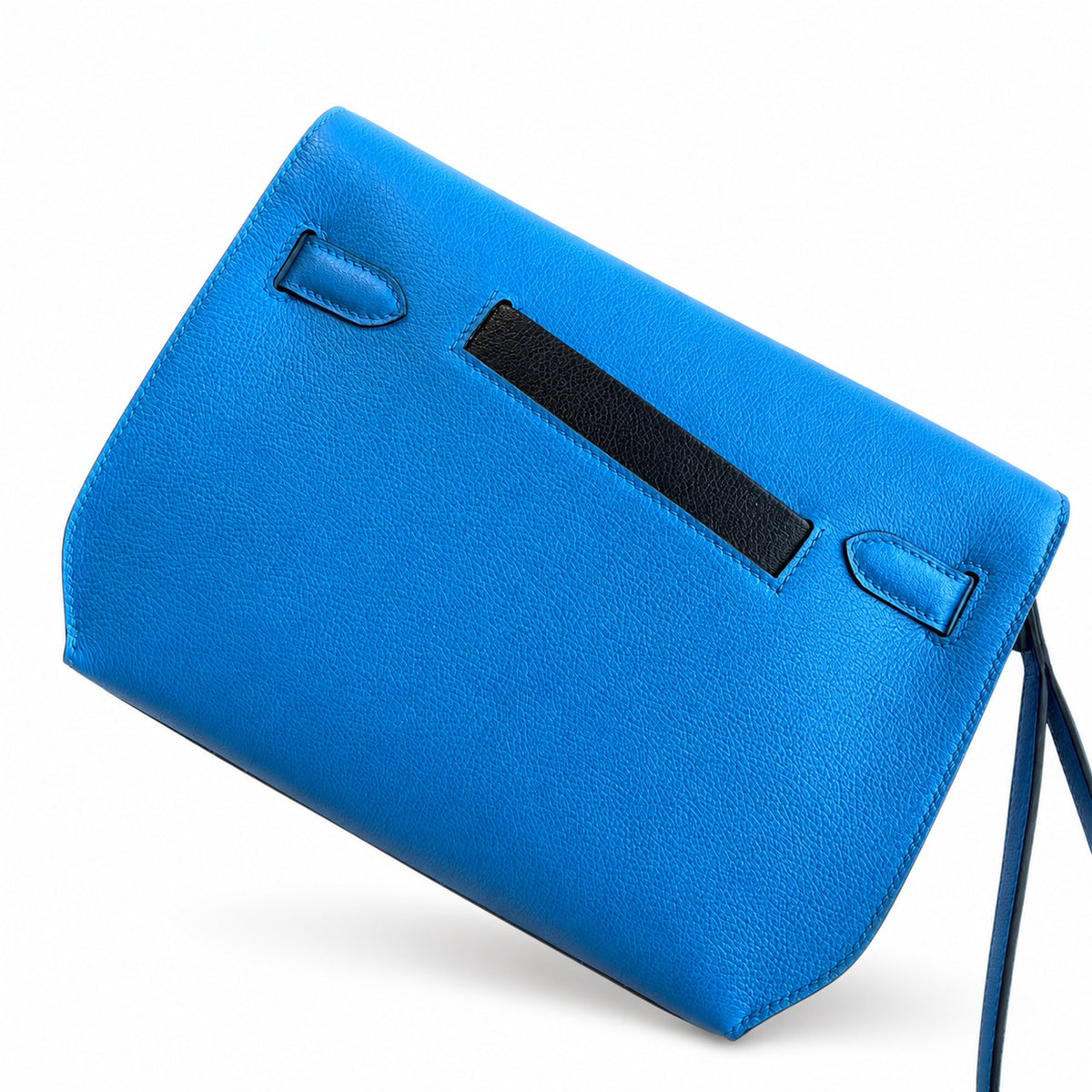Structured Hand-Carry Clutch: Kelly Depeches 25cm Evercolor Leather with Shoulder Strap