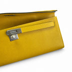 Refined Flat Clutch: Kelly Cut 31 Clutch Epsom Leather Amber Yellow