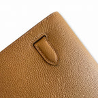 Kelly Depeches 25cm Togo Leather with Shoulder Strap — Streamlined Clutch Bag