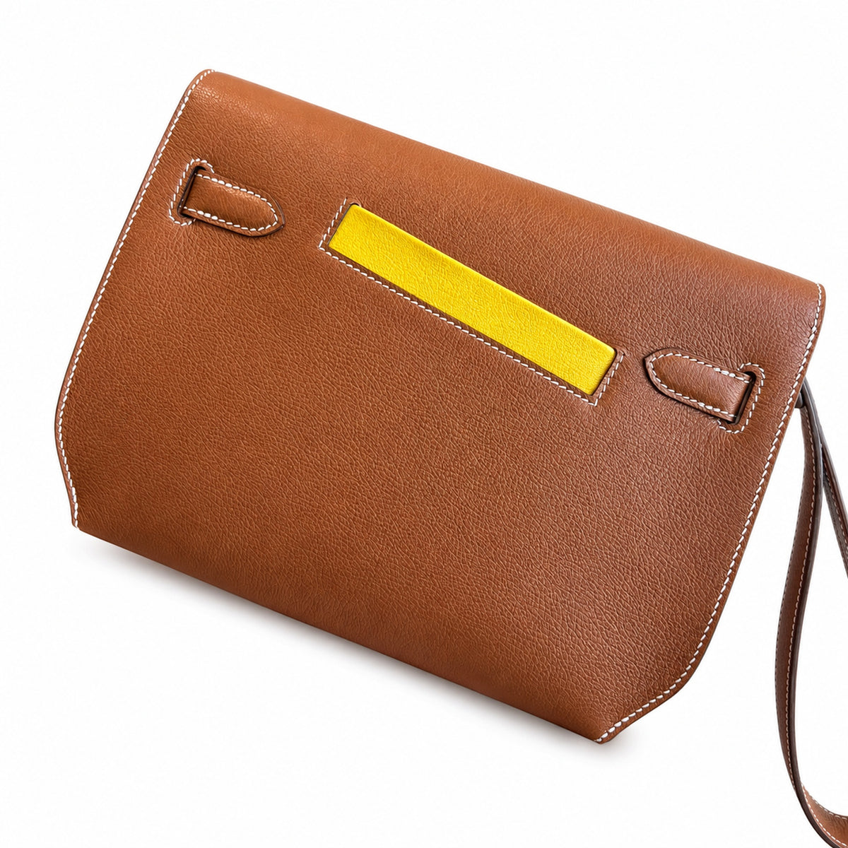 Convertible Clutch: Kelly Depeches 25cm Evercolor Leather with Shoulder Strap