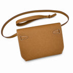 Kelly Depeches 25cm Epsom Leather, 37 Gold Brown, Gold Buckle — Sophisticated Compact Carry