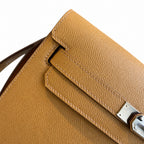 Kelly Depeches 25cm Epsom Leather with Shoulder Strap — Streamlined Clutch Bag
