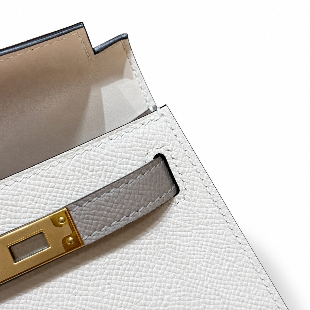 Mini Kelly II 5.5cm Epsom Leather with Gold Hardware — Timeless Mini Top-Handle Design