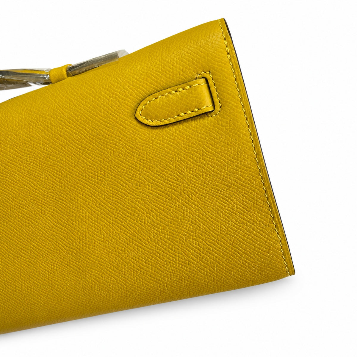 Refined Flat Clutch: Kelly Cut 31 Clutch Epsom Leather Amber Yellow