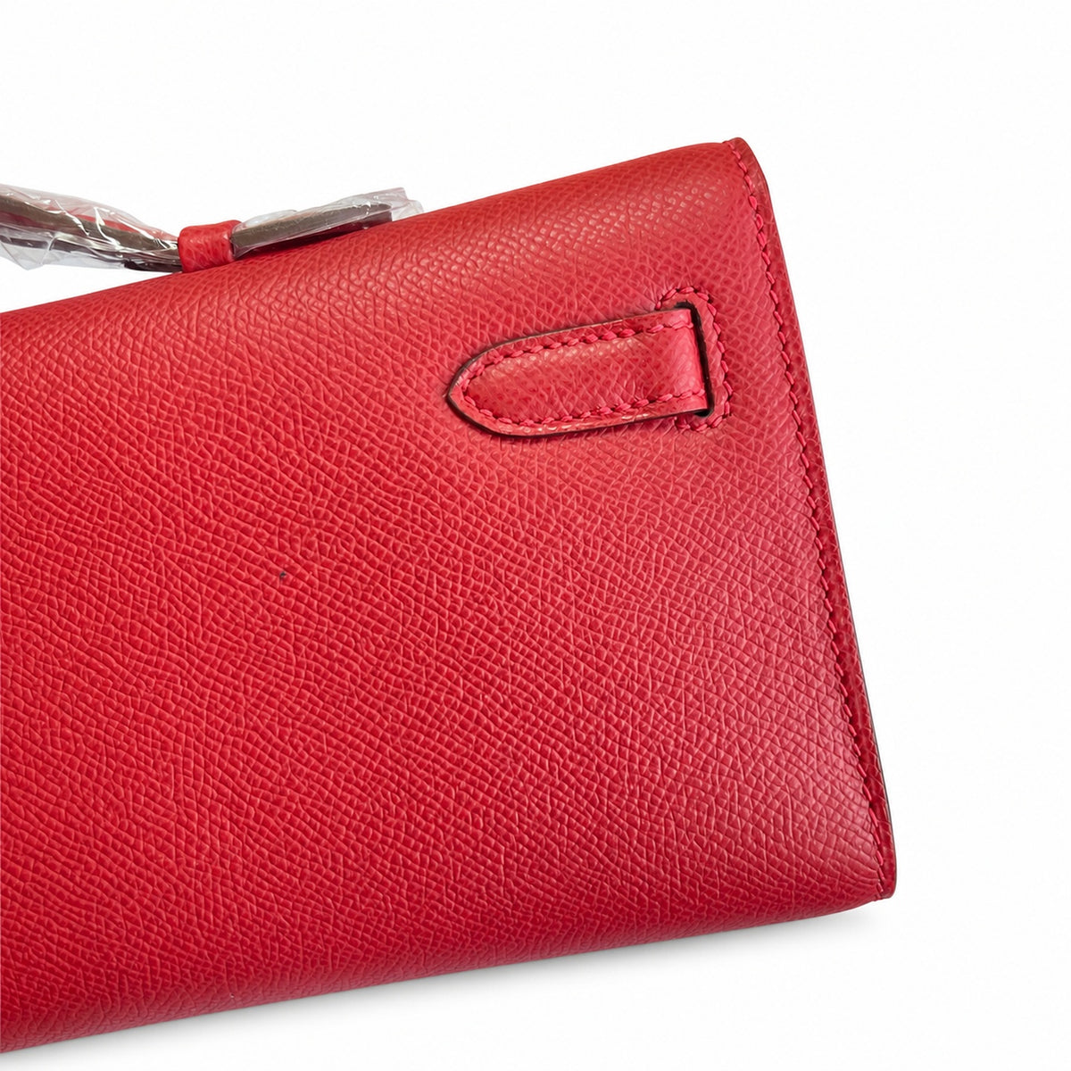 Kelly Cut 31 Clutch Epsom Leather Red — Versatile Flat Handbag