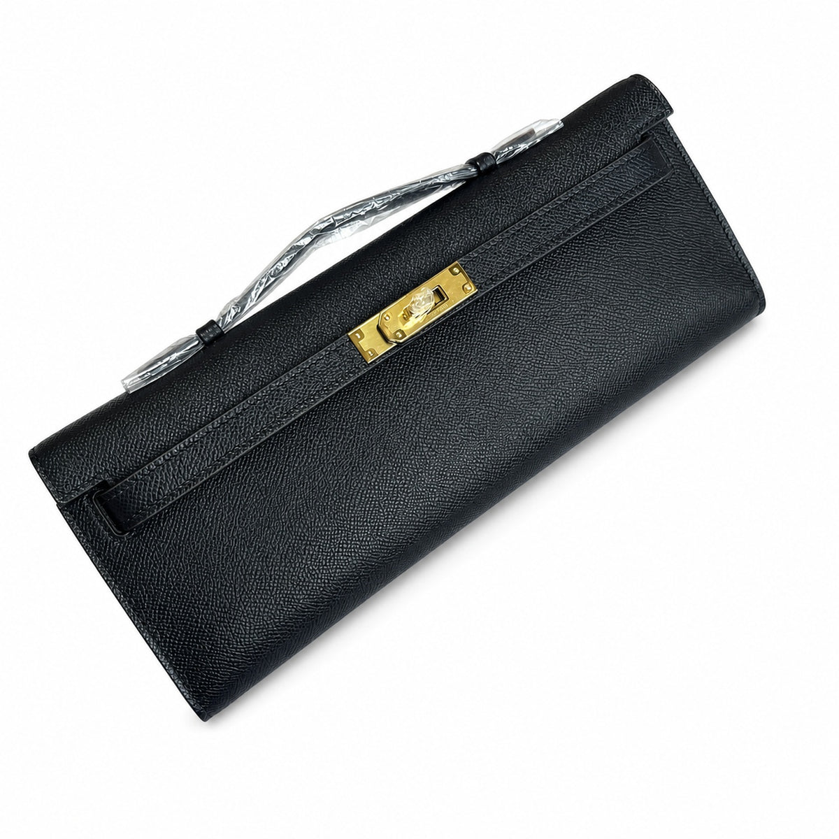 Sophisticated Evening Clutch: Kelly Cut 31 handbag Epsom Leather Black