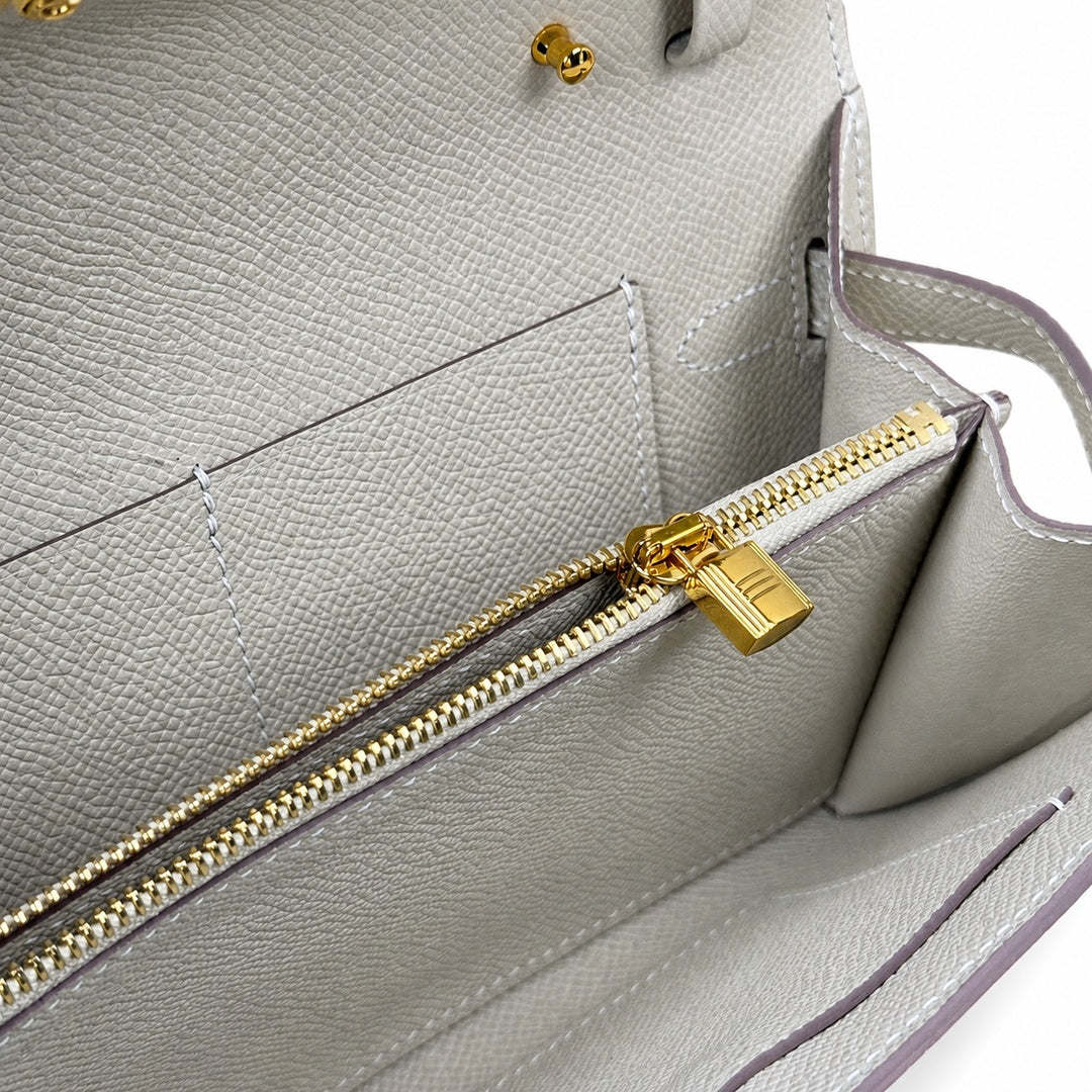 Kelly Epsom Leather Handmade — Timeless Top-Handle Design