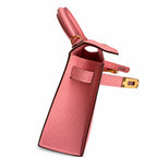 handmade Mini Kelly II 19cm imported Epsom Leather Milkshake Powder Gold Buckle — Timeless Mini Top-Handle Design