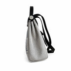 Herbag 31cm Saddle-Inspired Canvas Body with Leather Handle and Shoulder Strap — Refined Canvas Body with Leather Details