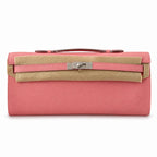 Kelly cut 31 clutch Epsom Milkshake Powder Silver Buckle — Versatile Flat Handbag