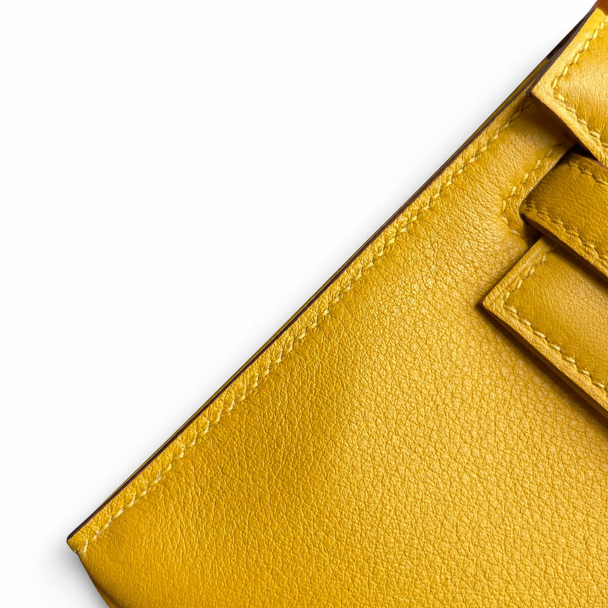 Kelly 22cm Swift Leather with Silver Buckle Handmade — Versatile Structured Bag